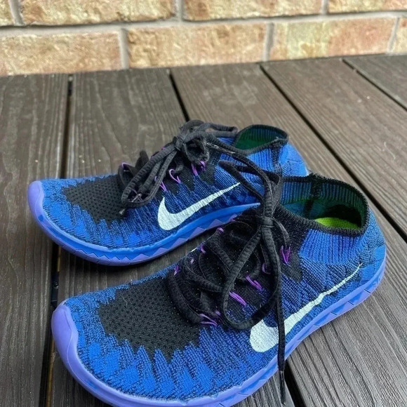 Nike Free RN 3.0 Flyknit  Womens Size
5.5 (636231-014) Blue purple - Picture 2 of 5